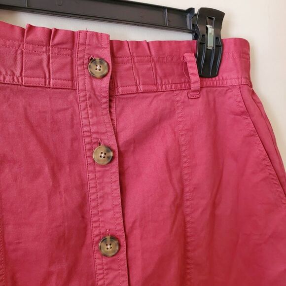 Abercrombie & Fitch Cranberry Paperbag Buttoned Skirt - Picture 4 of 8